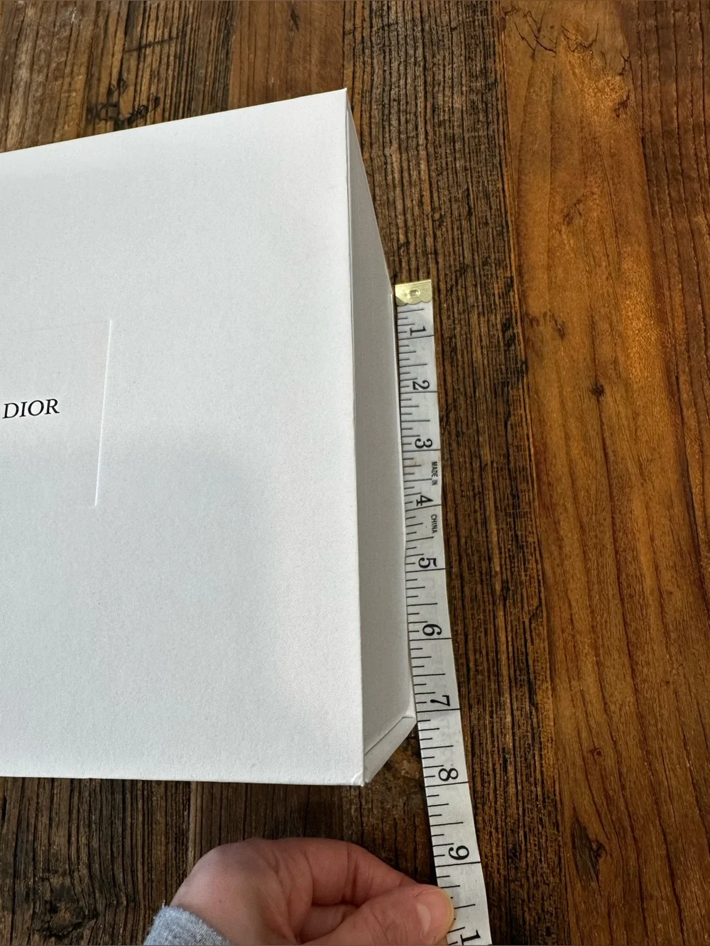 Dior White Branded Gift Box with Black Logo